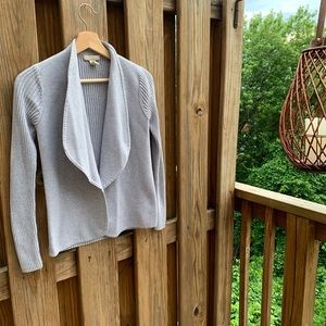 Banana Republic Light Gray Open Front Cardigan